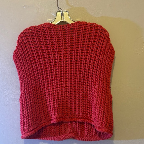 Zara Red Knit Cardigan Vest - Picture 6 of 7